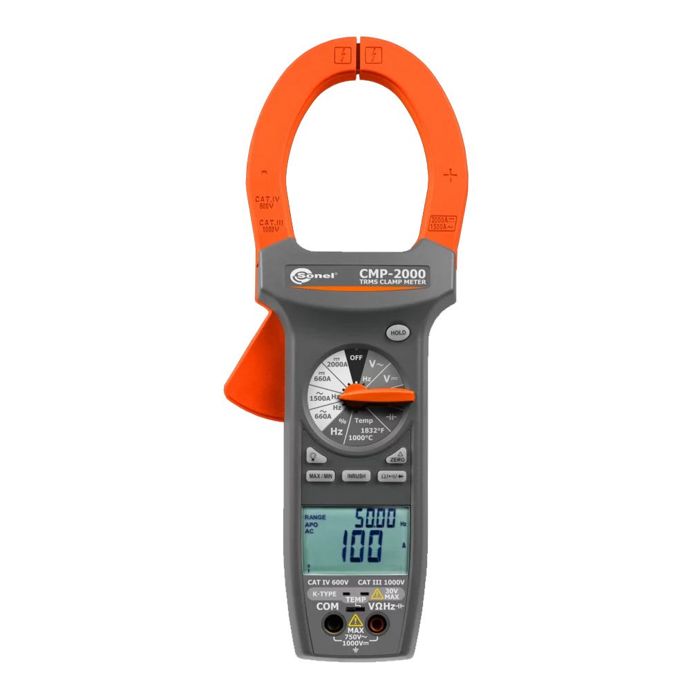 PINZA AMPERIMETRICA DIGITAL 1500AAC/2000ADC 750VAC/DC WMGBCMP2000 SONEL1