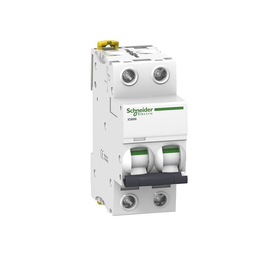 INTERRUPTOR TERMOMAGNETICO 2X40A 20/10/6KA 240/400/440V TIPO C IC60N DIN A9F74240 SCHNEIDER ELECTRIC