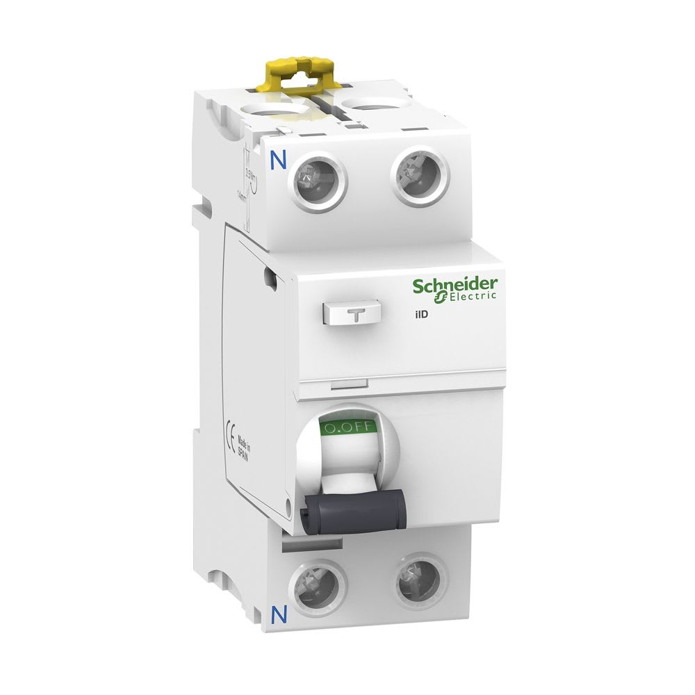 INTERRUPTOR DIFERENCIAL 2X25A 30MA 230V 2 MODULOS DIN IDSI A9R91225 SCHNEIDER ELECTRIC
