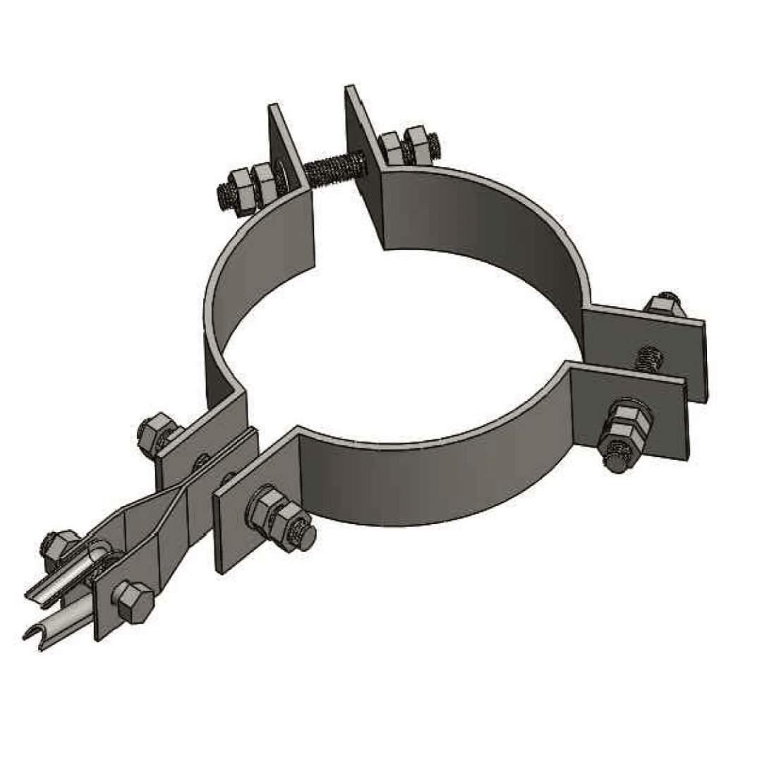 ABRAZADERA PARA RETENIDA REGULABLE DE 3 CUERPOS 2-1/2'' Ø120-Ø160MM 1/4'' D1AB0600 ARAGCU RT