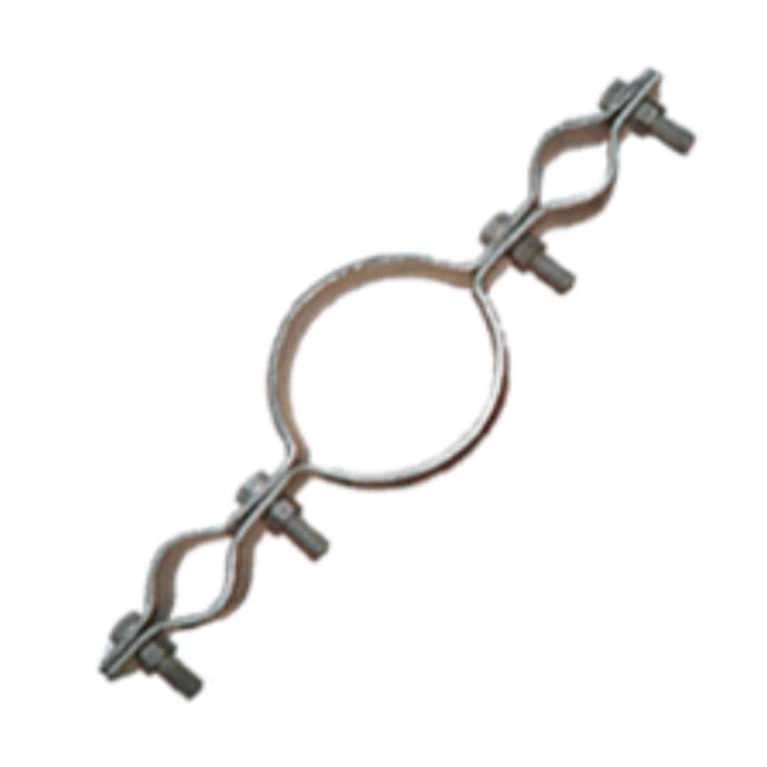 ABRAZADERA DOBLE PARA PASTORAL 125X48MM ESP(1-1/2''X3/16'') GALV CALIENTE AP6012310 ARAGCU AP1