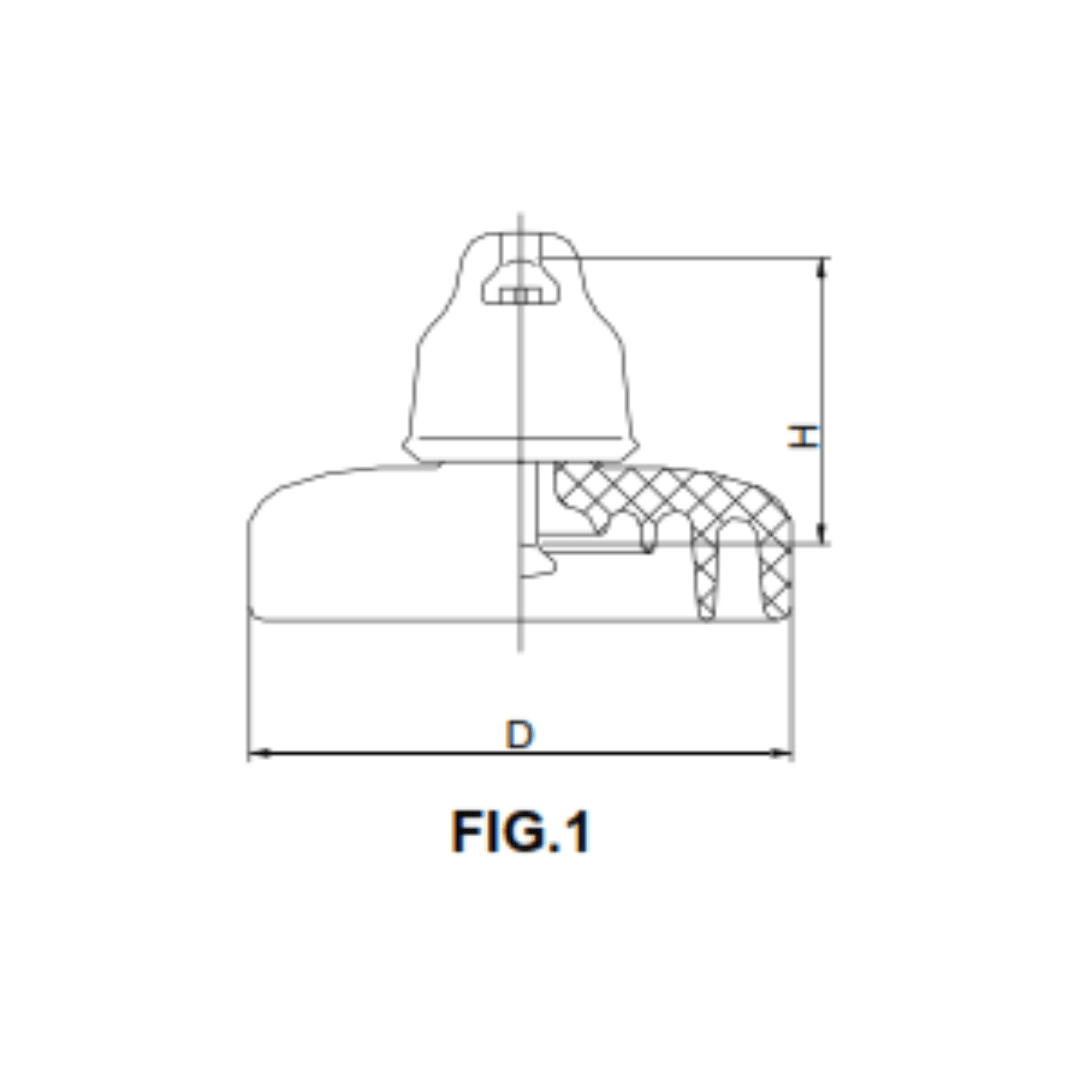 AISLADOR DE PORCELANA TIPO SUSPENSION 120KN 146/255/432MM U120BP PROCEDENCIA CHINA2