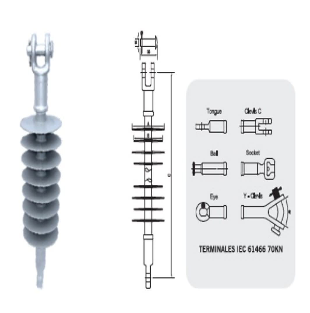 AISLADOR POLIMERICO TPO SUSPENSION STGS-15kV SILICON TECHNOLOGY
