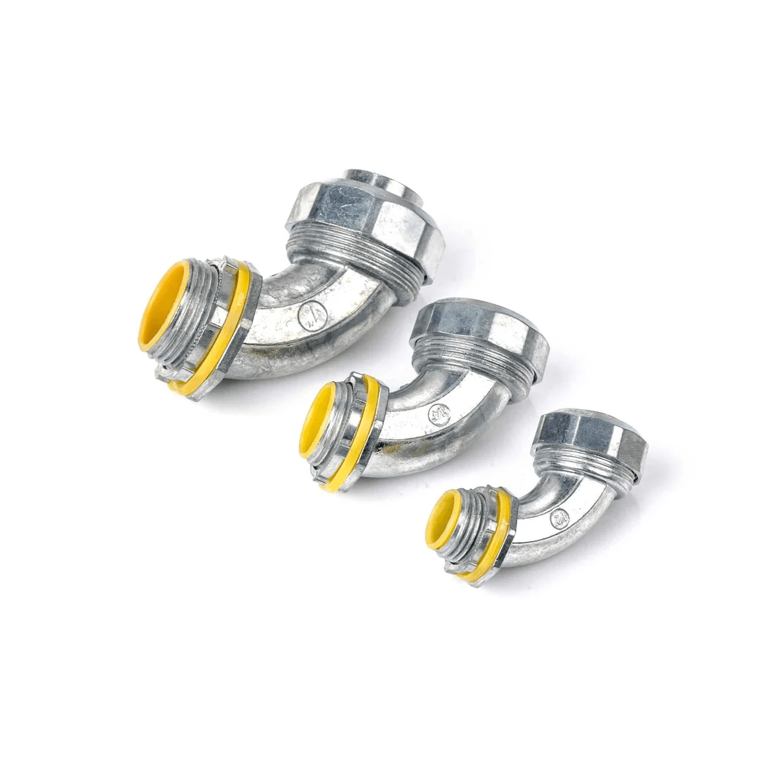 CONECTOR CURVO HERMETICO LIQUID TIGHT 1/2'' DE 90? ZINC PARA T/FLEXIBLE PVC CON UL NAAVI CONDUIT