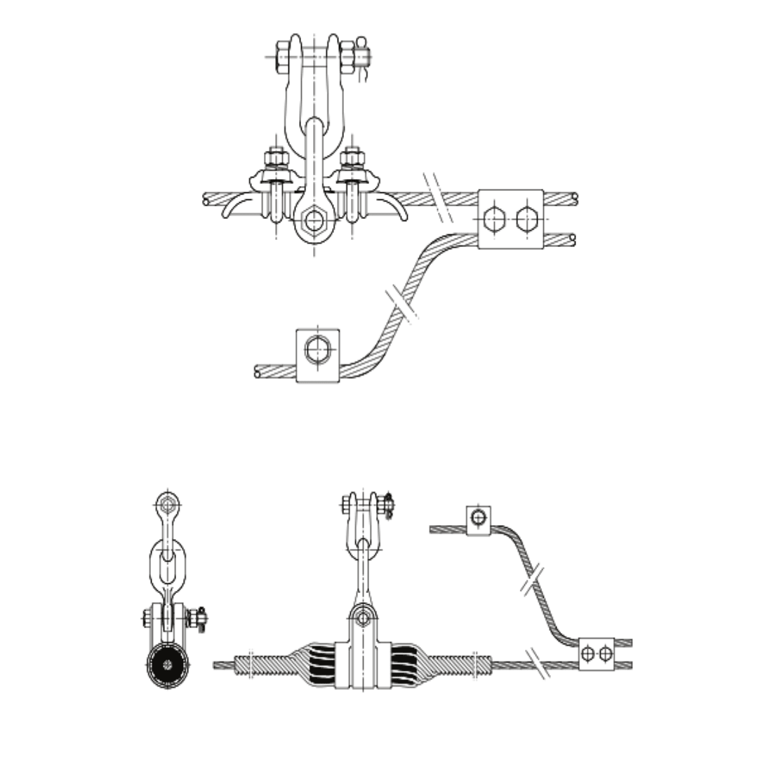 CADENA DE SUSPENSION PARA CABLE DE TIERRA ARAGCU AT1
