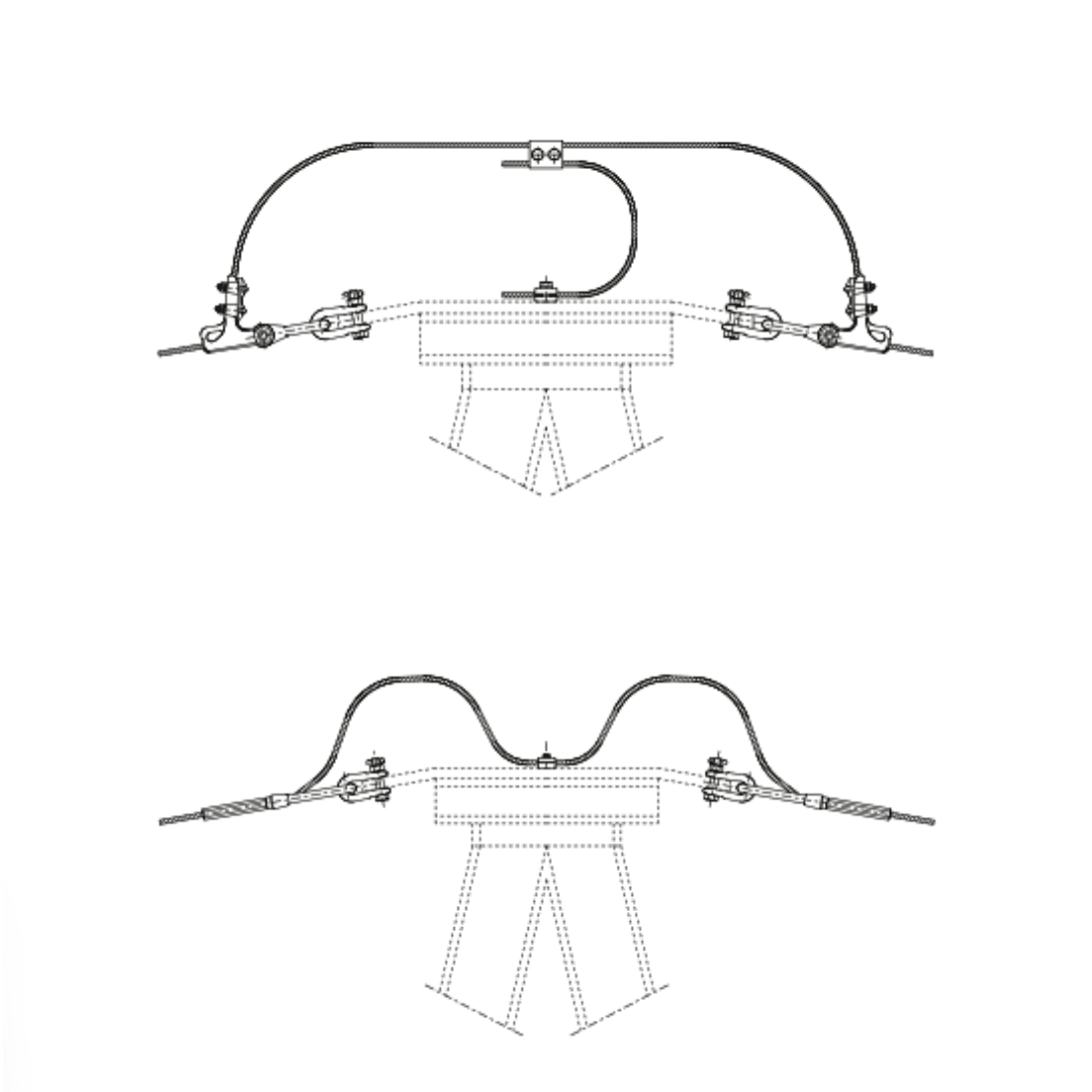 CADENAS DE AMARRE PARA CABLE DE TIERRA DOBLE SENCILLA ARAGCU AT
