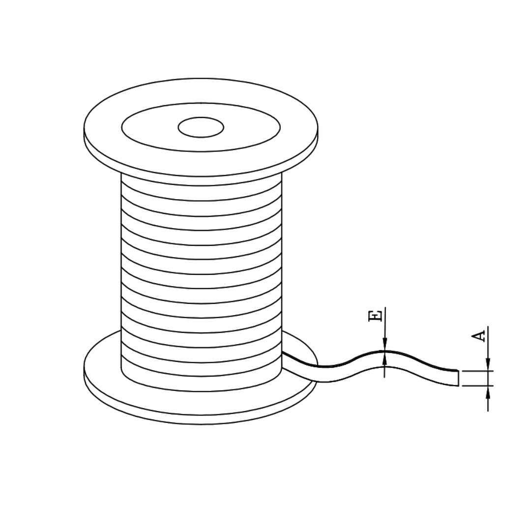 CINTA PLANA DE ARMAR DE 1.3X7.6MM ROLLO X 50MT M1CI0700T ARAGCU MT3