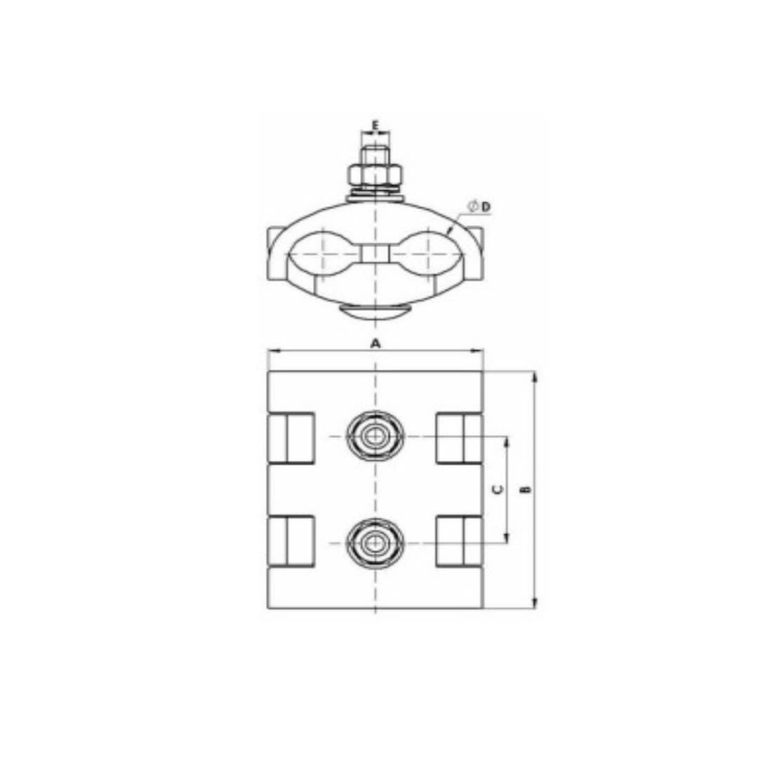 CONECTORES PARALELOS ALUMINIO Ø:11X28MM MODELO GPC-11/28 ARAGCU AT2