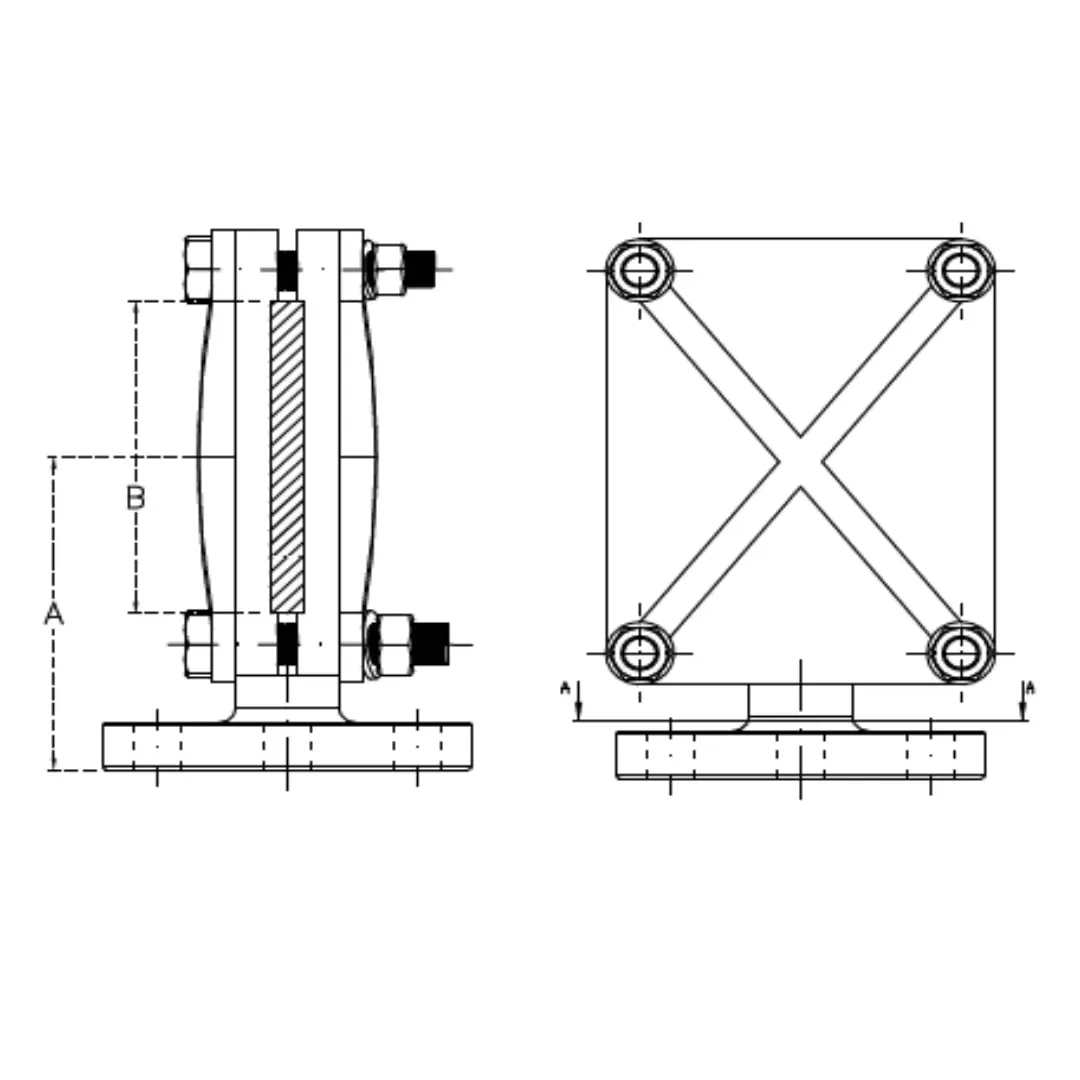 PORTAPLETINAS VERTICAL CUADRADA FIJA C/BASE PLANA DE BRONCE P:60X10MM B:108MM MODELO AP999.1 ARAGCU EI1