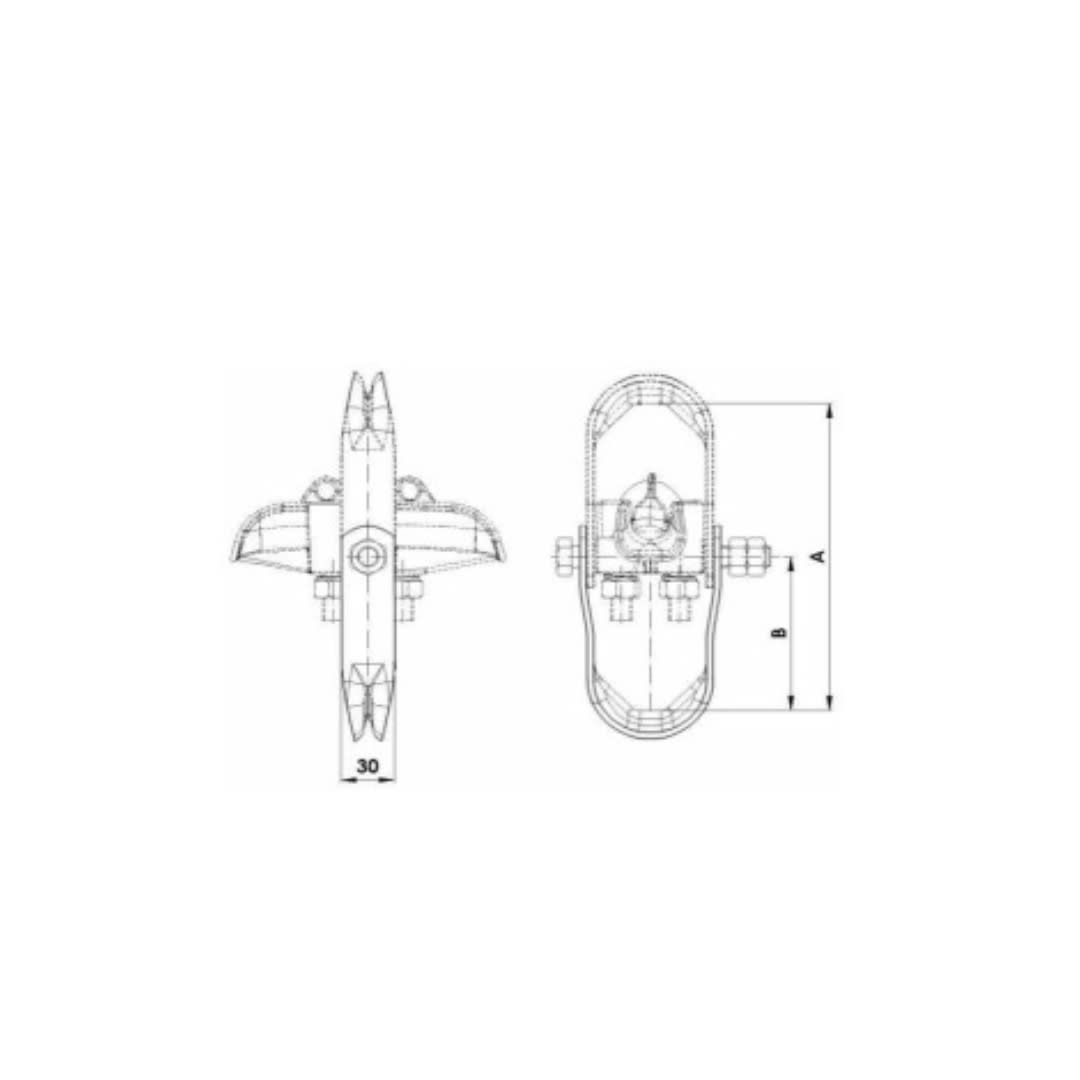 ACCESORIOS DE CONTRAPESO MODELO ECPS-11-21 180X90MM PARA ABRAZADERA PS-11-21 ARAGCU AT2