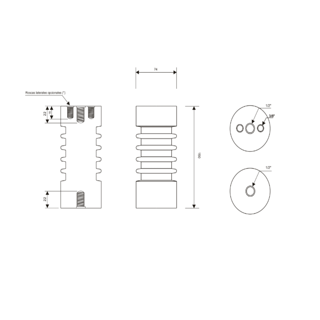 AISLADOR EPOXICO USO INTERIOR TIPO APE-R 15/150 MELBAT2