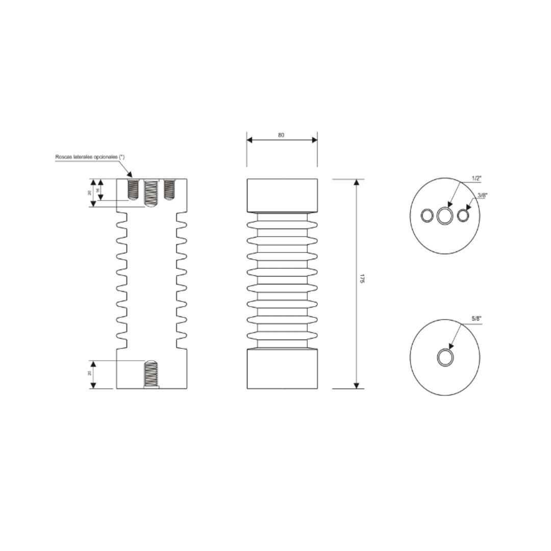 AISLADOR EPOXICO USO INTERIOR TIPO APE-R 17.5/175-B MELBAT2