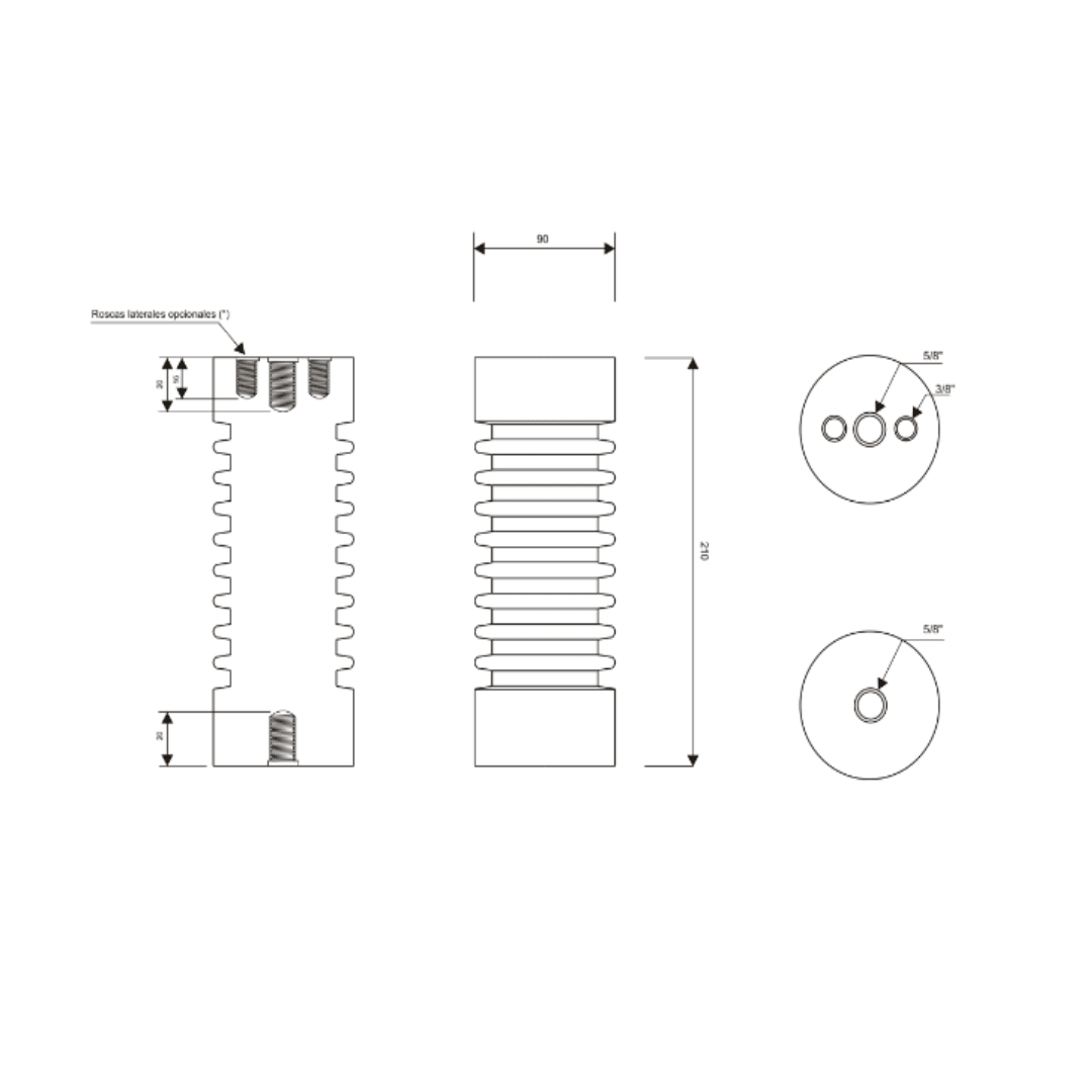 AISLADOR EPOXICO USO INTERIOR TIPO APE-R 24/210 MELBAT2