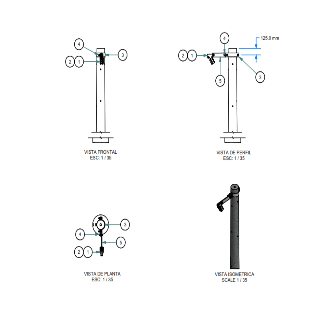 ARMADO TIPO ATP AUTOPORTANTE DE MEDIA TENSION GALV CALIENTE ARAGCU AR1