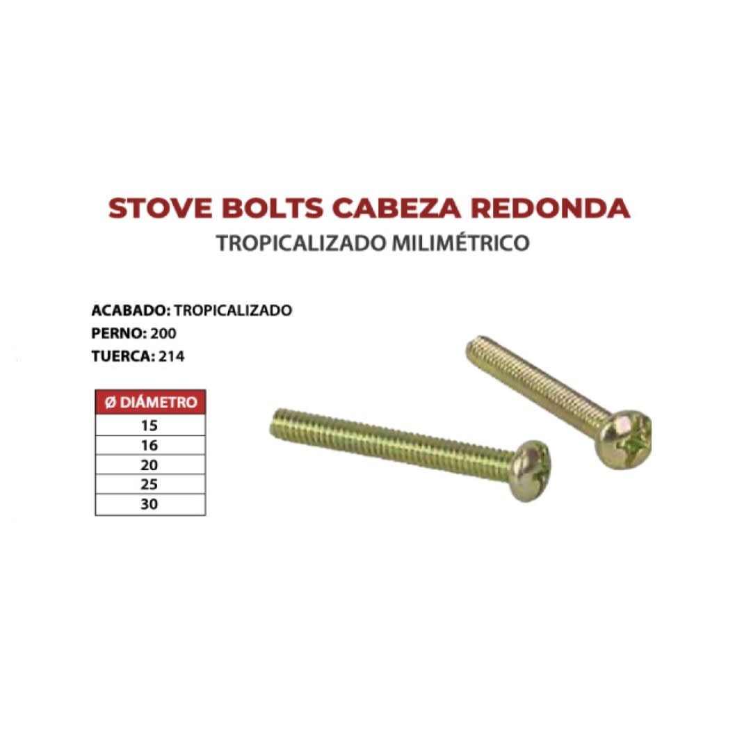 STOVE BOLTS CABEZA REDONDA TROPICALIZADO MILIMÉTRICO 15MM ARAGCU OUTLET2