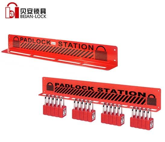 ESTACION PARA 20 CANDADOS COLOR ROJO BAN-B34 BEIAN-LOCK1