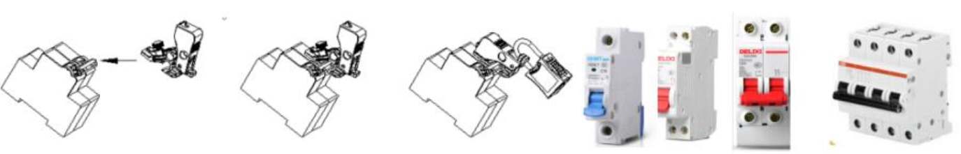 BLOQUEO REGULABLE UNIVERSAL PARA INTERRUPTOR MINIATURA 400/600V BAN-D20RED BEIAN-LOCK1