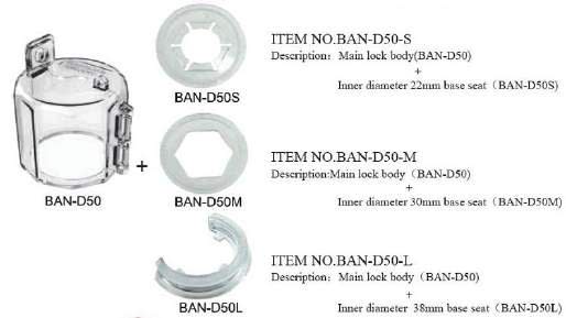BLOQUEO PARA PULSADOR REMOVIBLE BAN-D50 BEIAN-LOCK2