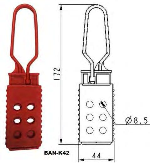 TENAZAS DE NYLON PARA 6 CANDADOS BAN-K42 BEIAN-LOCK2