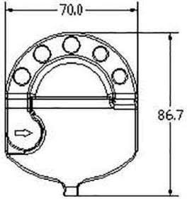 BLOQUEO UNIVERSAL REGULABLE CON CABLE FORRADO L=1.80MT BAN-L10-1 BEIAN-LOCK1
