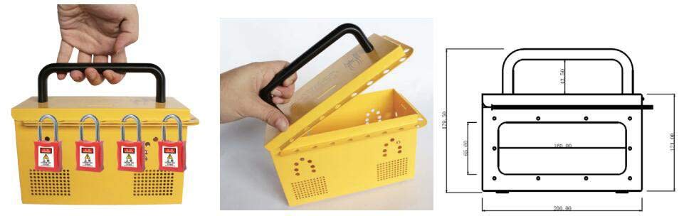 CAJA DE BLOQUEO METALICA COLOR ROJO P/20 CANDADOS BAN-X04RED BEIAN-LOCK1