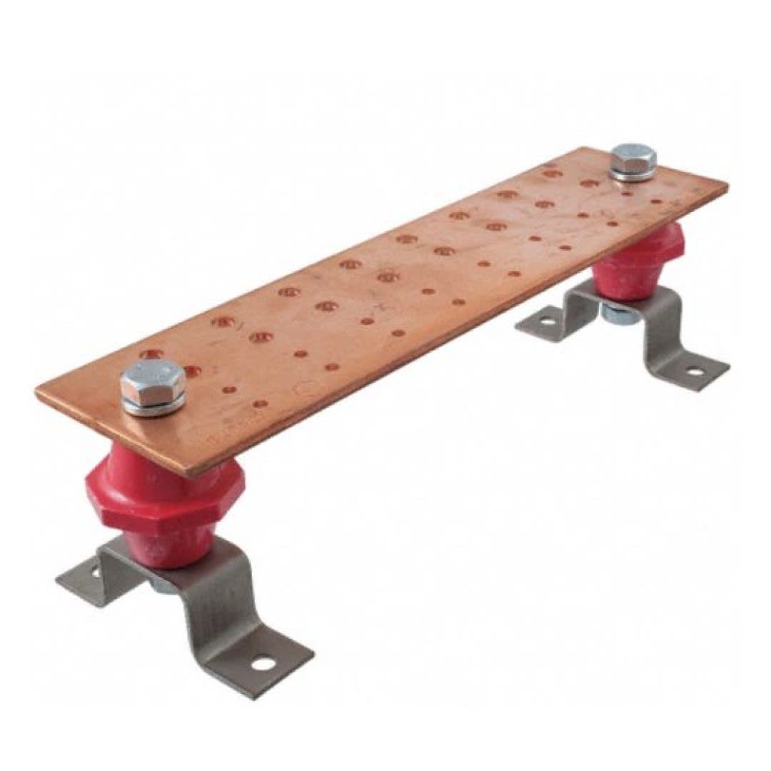 KIT BARRA DE COBRE PARA PUESTA TIERRA DE 1/4'' X 4'' X 12'' H:27 CB14412JK ARAGCU PT1