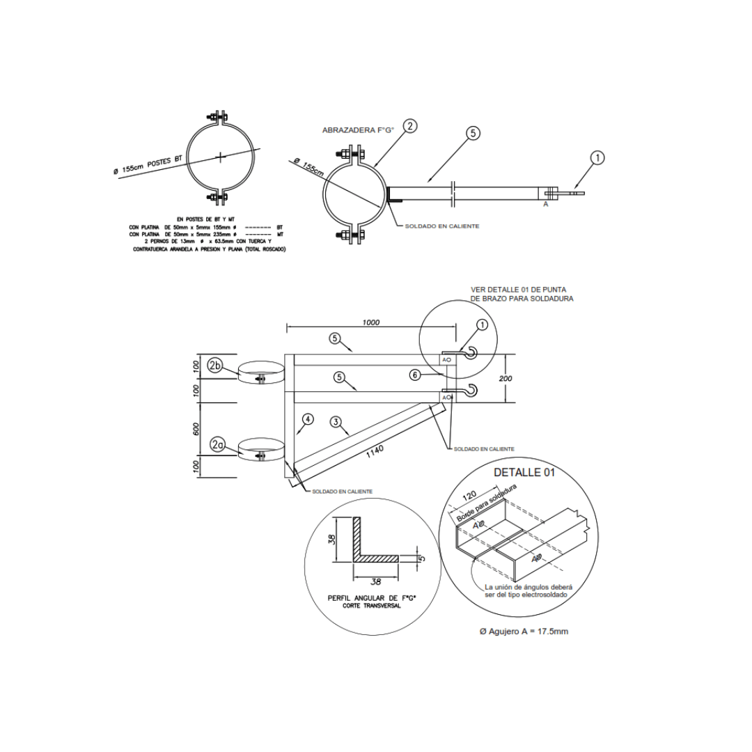 ARMADO TIPO 3 EXTENSOR GALV CALIENTE ARAGCU AR1