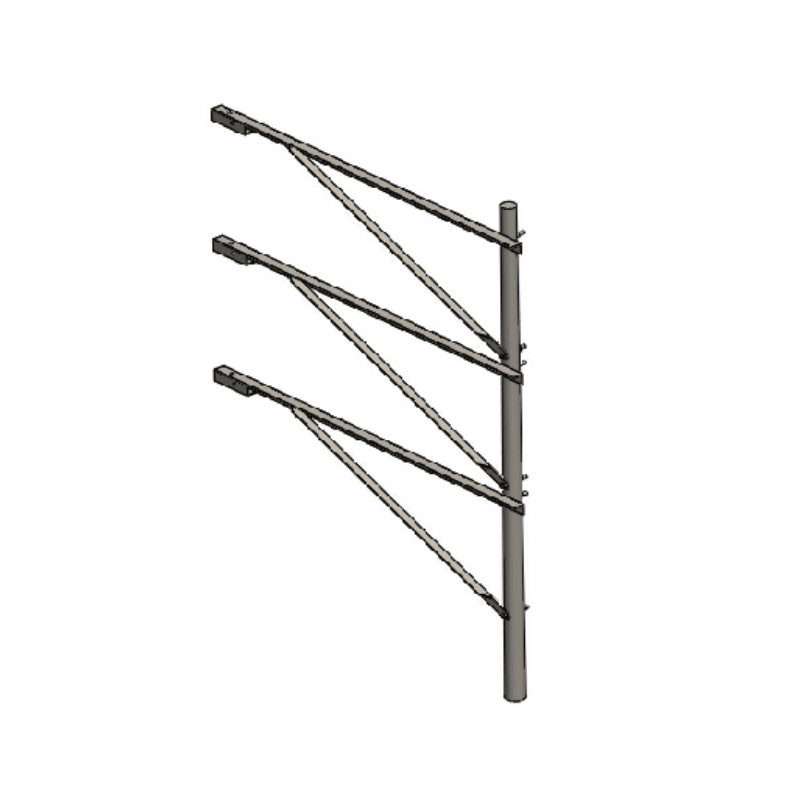 PERFIL TIPO II BASTIDOR PREFABRICADO 75X75X2.400MM ESP:6MM+RIOSTRA GALV CALIENTE ARAGCU AR1