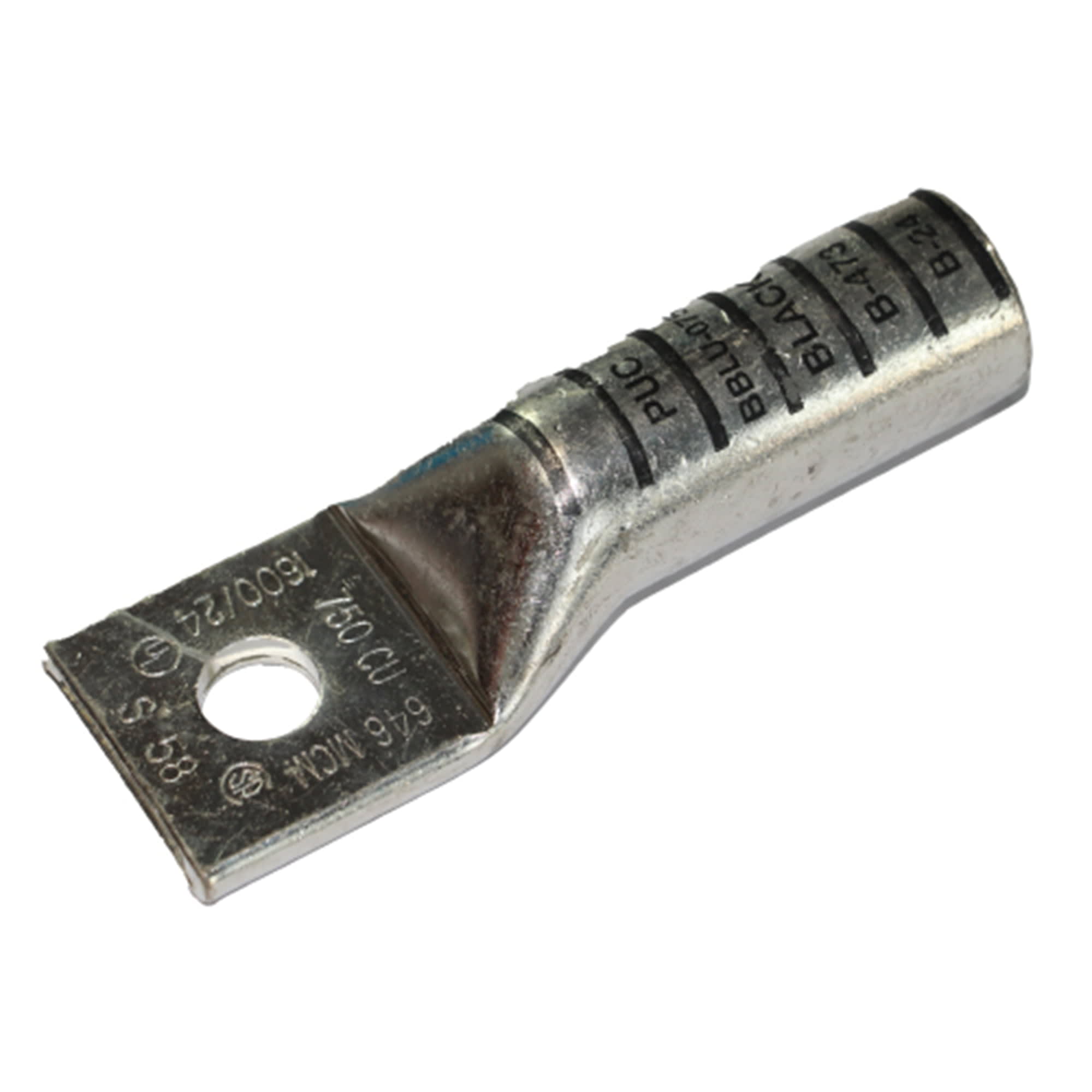 TERMINAL A COMPRESION DE COBRE ESTAÑEADO BARRIL LARGO 1 HOYO 750KCMIL 5/'' 35KV NEGRO CON UL PENNUNION1