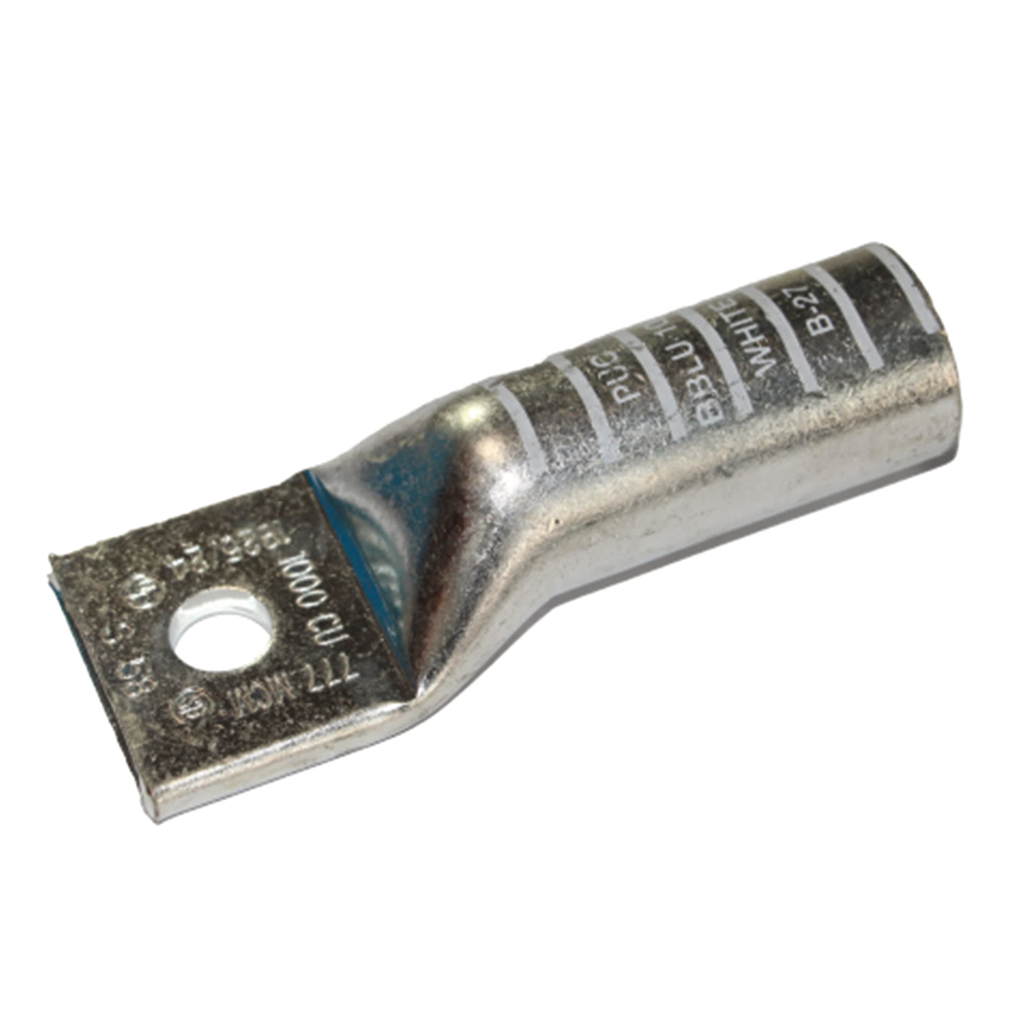 TERMINAL A COMPRESION DE COBRE ESTAÑADO BARRIL LARGO 1 HOYO 1000KCMIL 5/8'' 35KV BLANCO CON UL PENNUNION