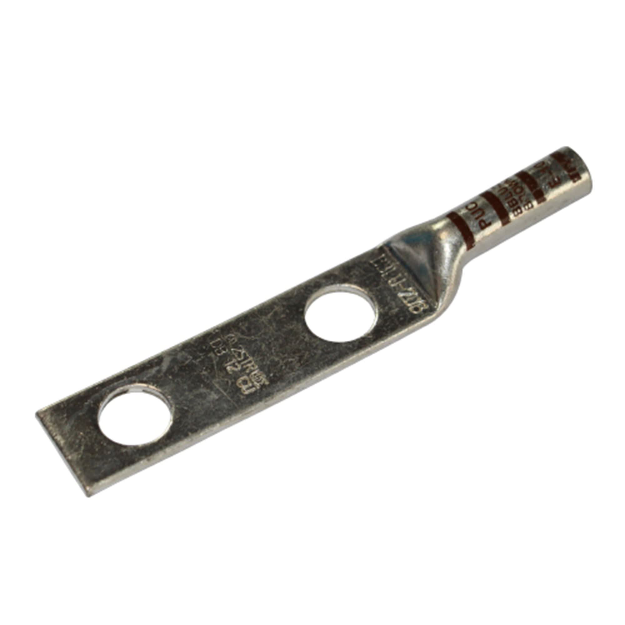 TERMINAL A COMPRESION DE COBRE ESTAÑADO BARRIL LARGO 2 HOYOS 2AWG 1/2'' 35KV MARRON CON UL PENNUNION