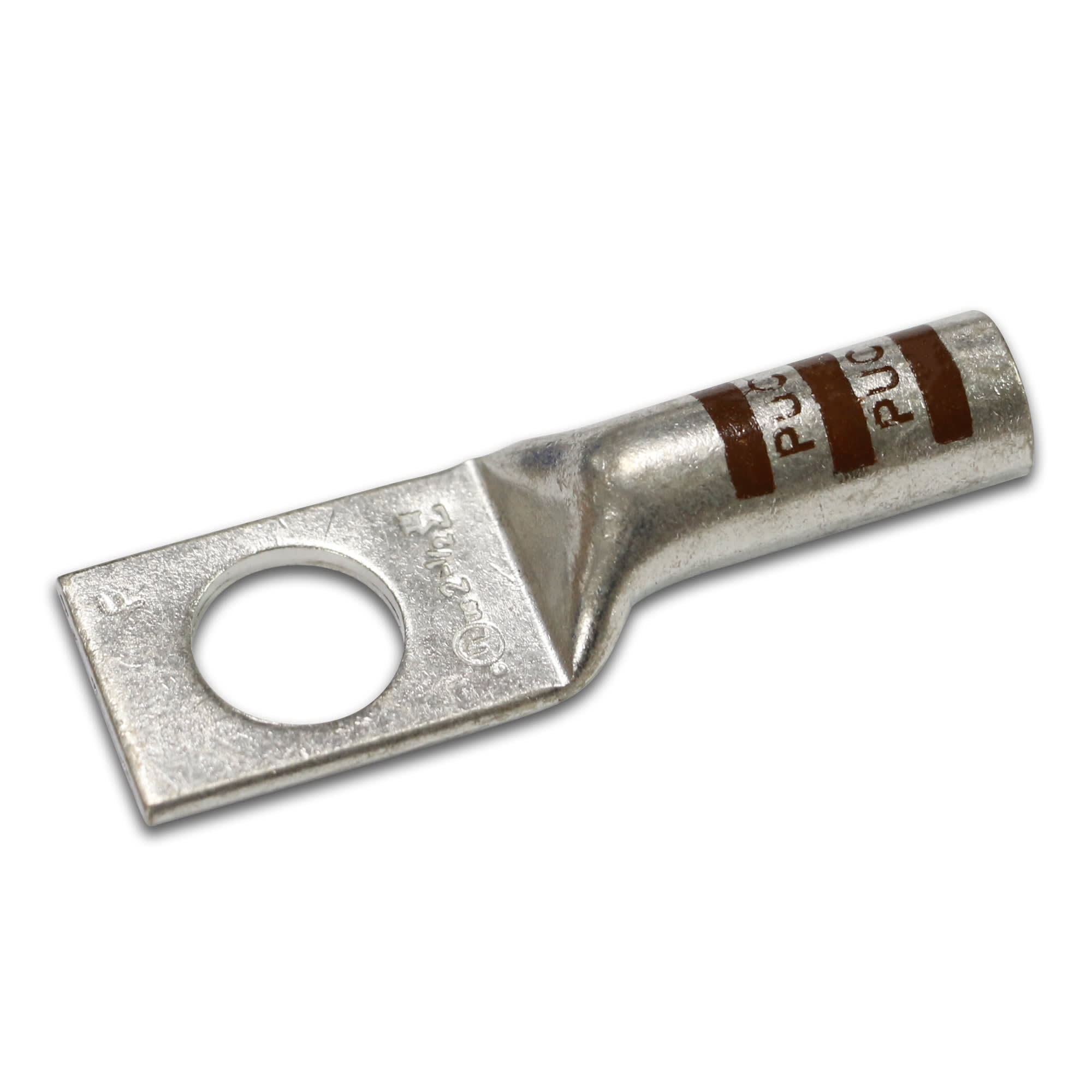 TERMINAL A COMPRESION DE COBRE ESTAÑADO BARRIL LARGO 1 HOYO 2AWG 1/2'' 35KV MARRON CON UL PENNUNION