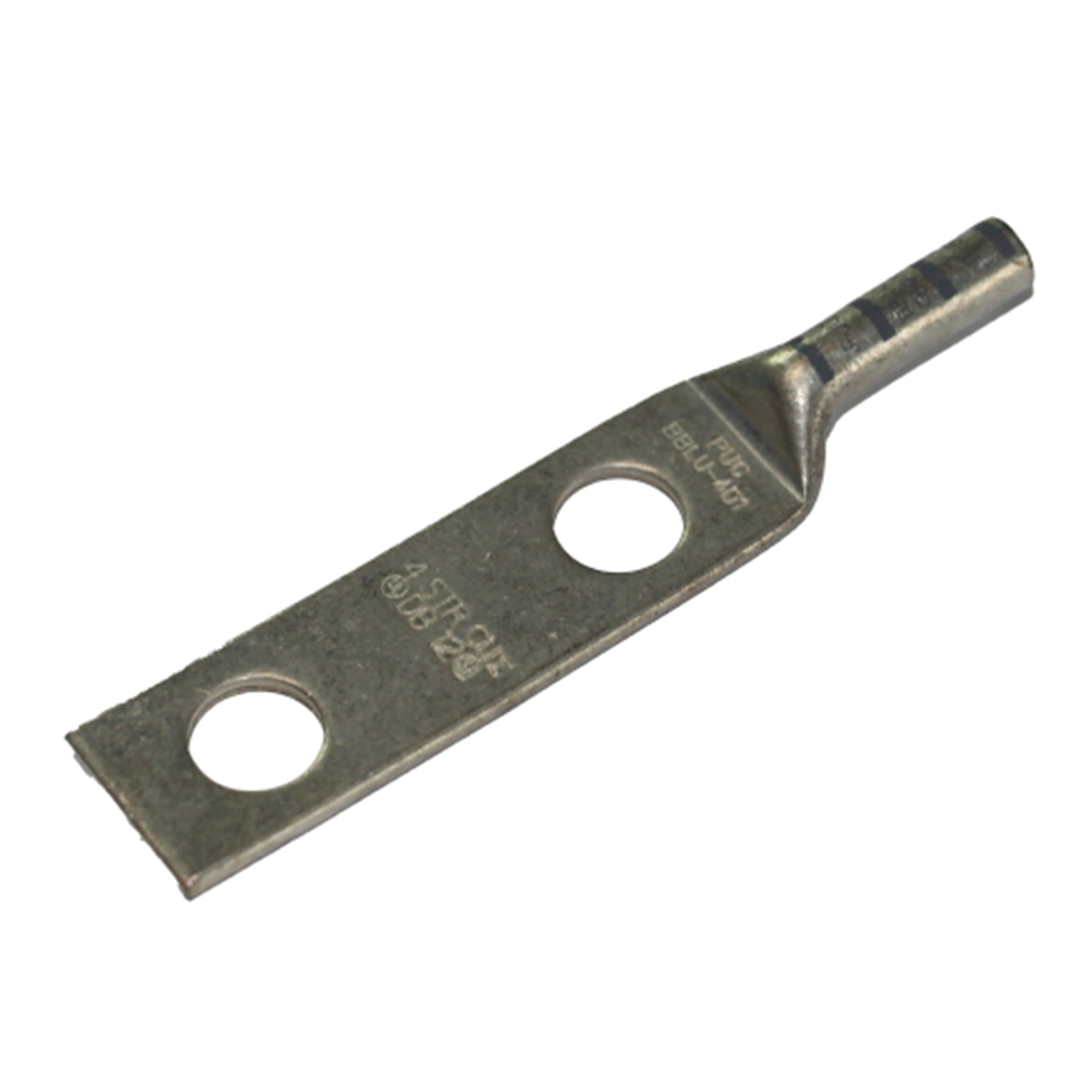 TERMINAL A COMPRESION DE COBRE ESTAÑADO BARRIL LARGO 2 HOYOS 4AWG 1/2'' 35KV GRIS CON UL PENNUNION1