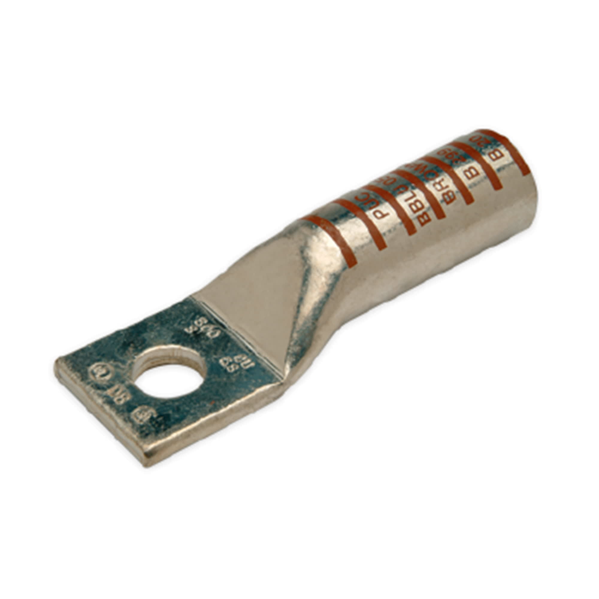 TERMINAL A COMPRESION DE COBRE ESTAÑADO BARRIL LARGO 1 HOYO 4AWG 1/2'' 35KV GRIS CON UL PENNUNION