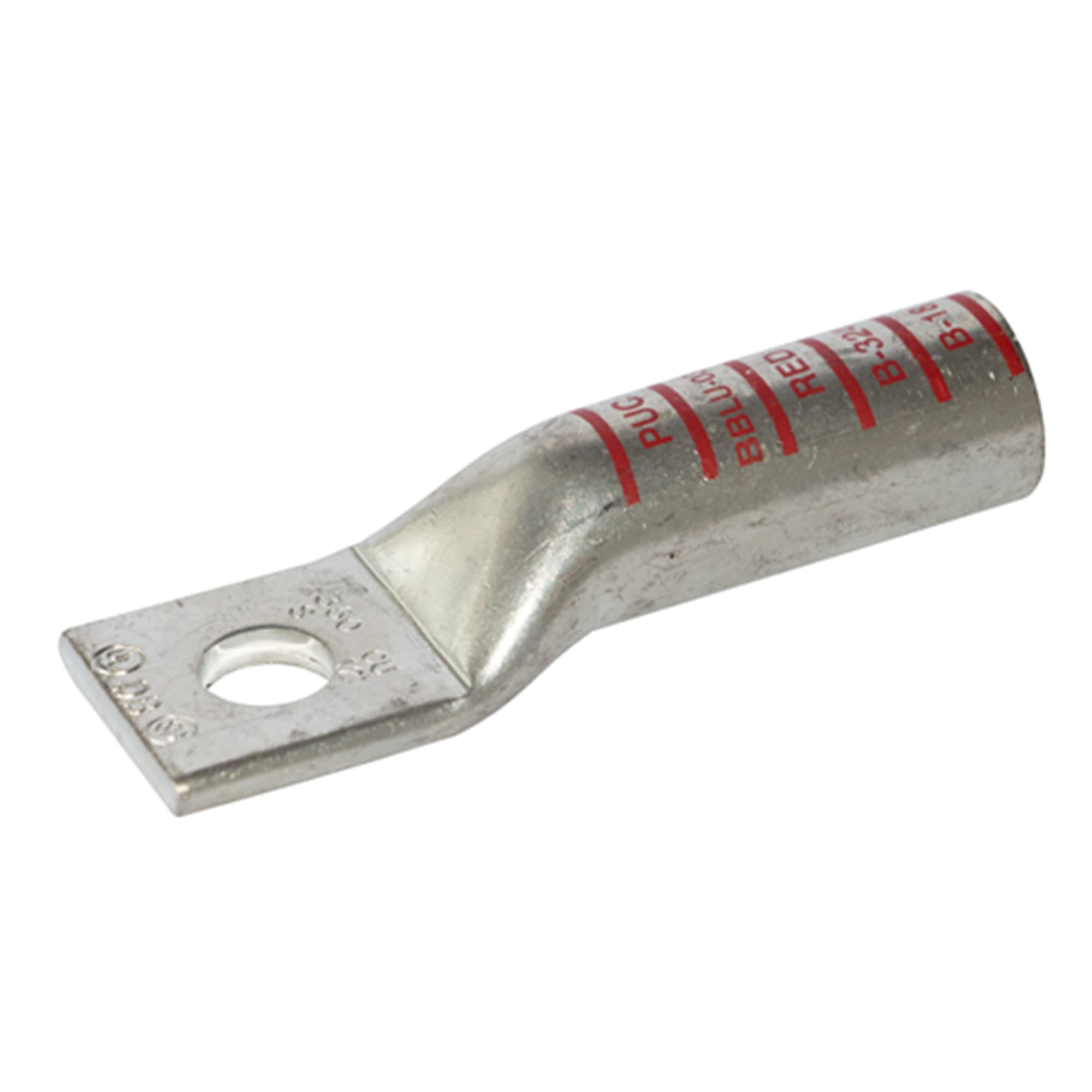 TERMINAL A COMPRESION DE COBRE ESTAÑADO BARRIL LARGO 1 HOYO 350KCMIL 1/2'' 35KV ROJO CON UL PENNUNION