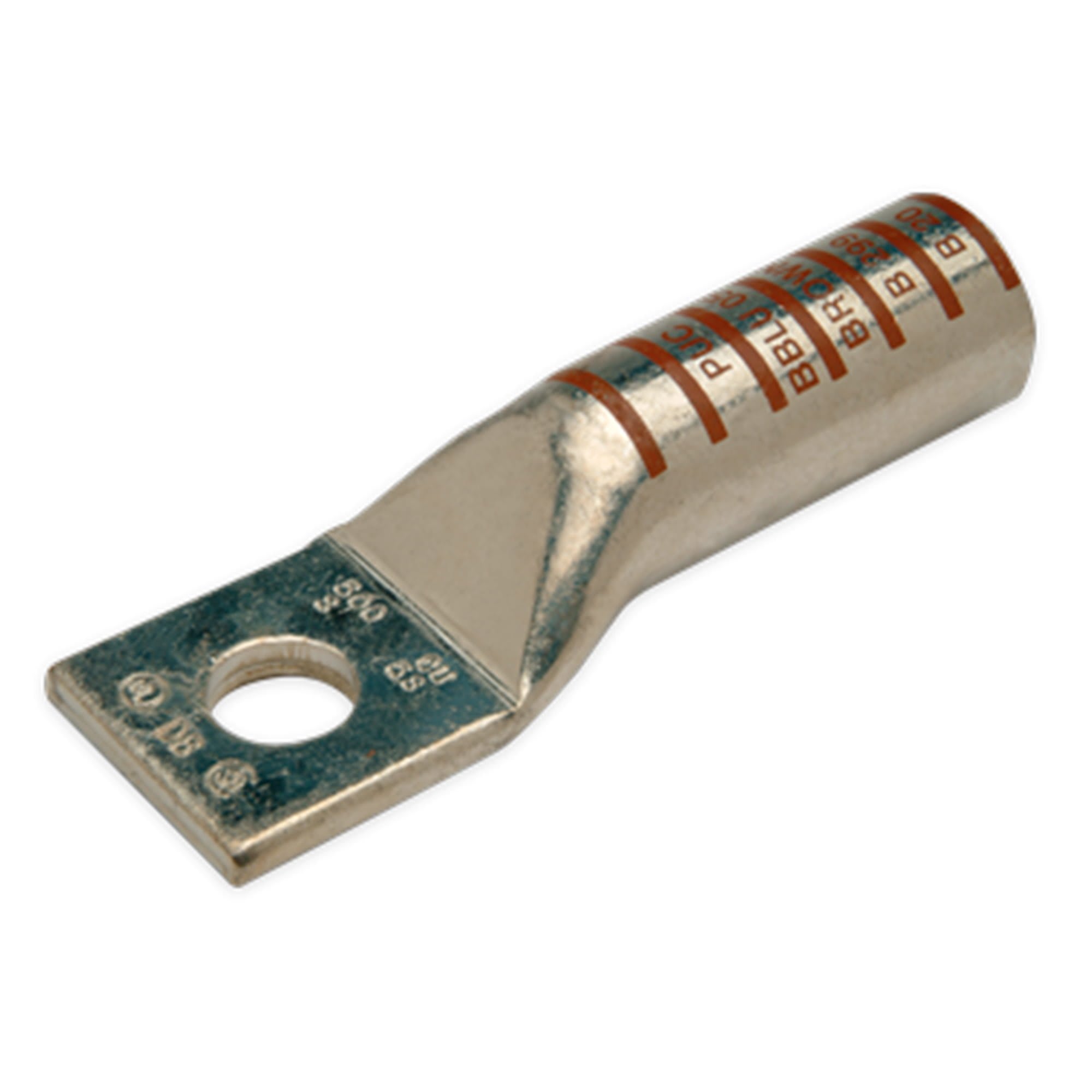 TERMINAL A COMPRESION DE COBRE ESTAÑADO BARRIL LARGO 1 HOYO 2/0AWG 3/8'' 35KV PURPURA CON UL PENNUNION
