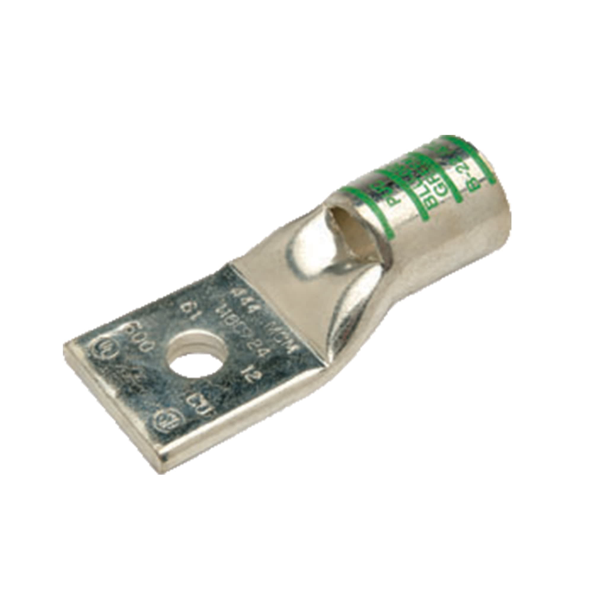 TERMINAL A COMPRESION DE COBRE ESTAÑADO BARRIL STANDARD 1 HOYO 350KCMIL 1/2'' 35KV ROJO CON UL PENNUNION