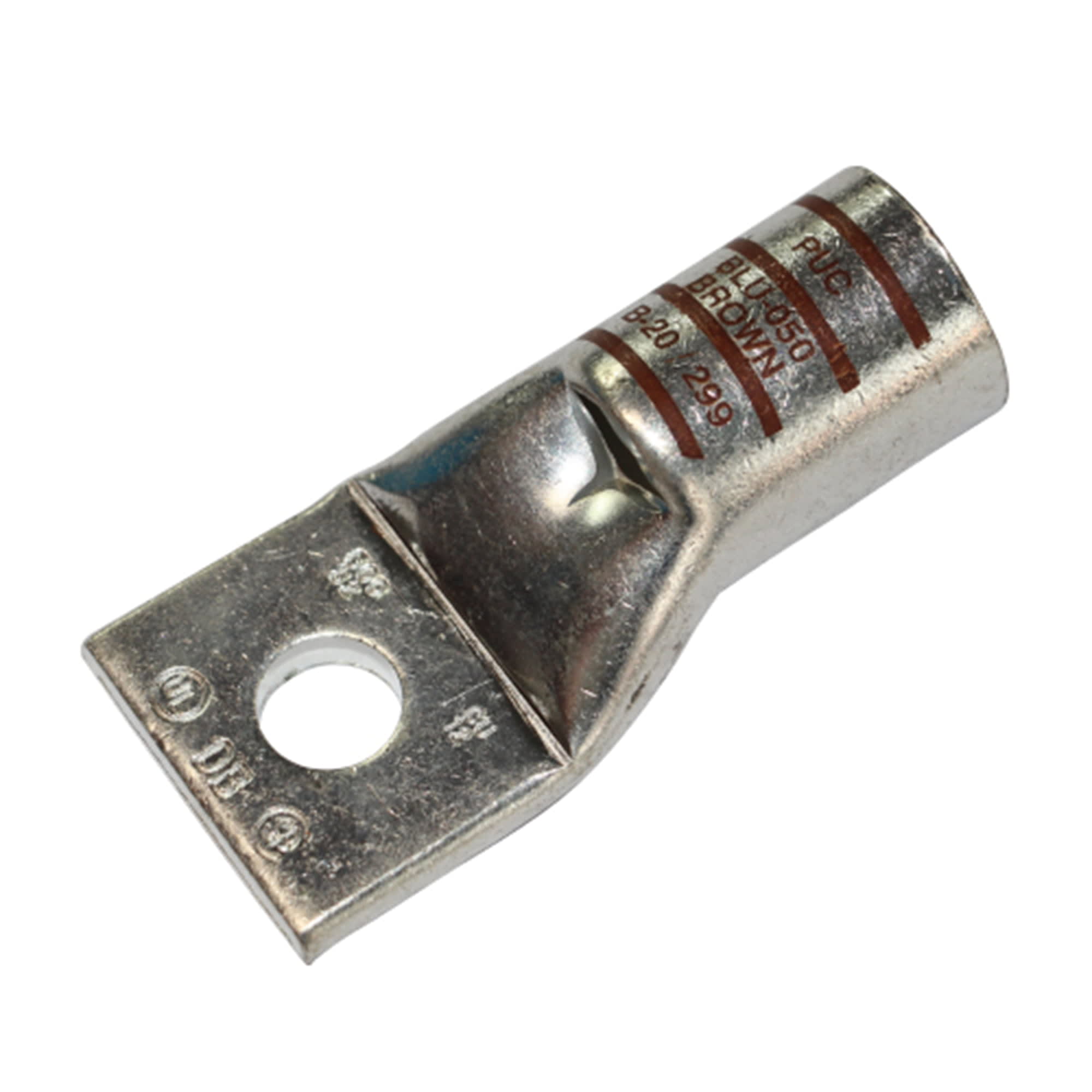 TERMINAL A COMPRESION DE COBRE ESTAÑADO BARRIL STANDARD 1 HOYO 500KCMIL 1/2'' 35KV MARRON CON UL PENNUNION1