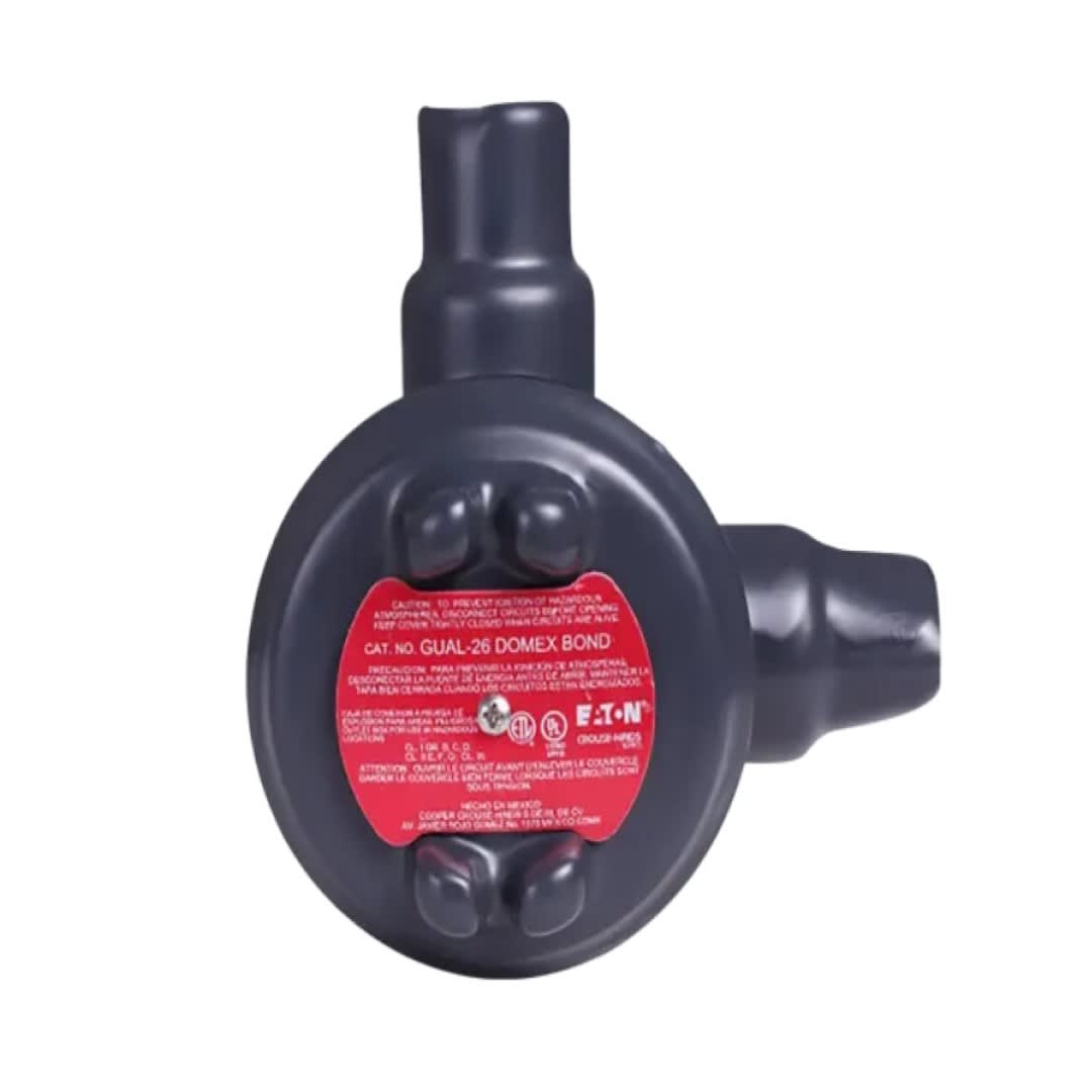 CAJA REDONDA TIPO GUAC AL. 2'' COVER Ø5'' REVESTIDA DE PVC NEMA 7 CL1 DIV1&2 UL DOMEX BOND ROJO
