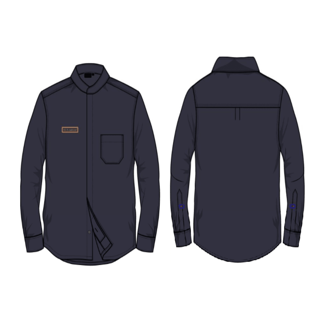 CAMISA IGNIFUGA  ANTI-ARCO ATPV:27.7CAL/CM2 T/M AZUL MARINO C-24D REPEL-TEK