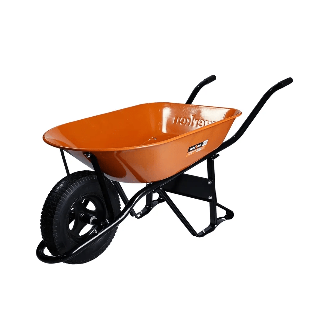 CARRETILLA BUGGY 5.5P3 NARANJA DE ACERO/PLASTICO 80 LITROS WERKEN2