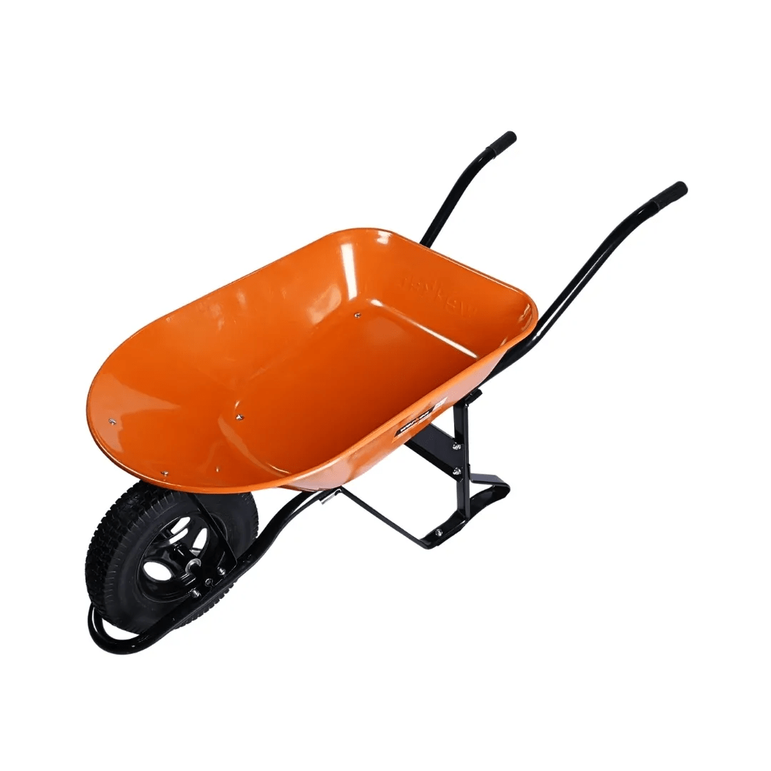 CARRETILLA BUGGY 5.5P3 NARANJA DE ACERO/PLASTICO 80 LITROS WERKEN