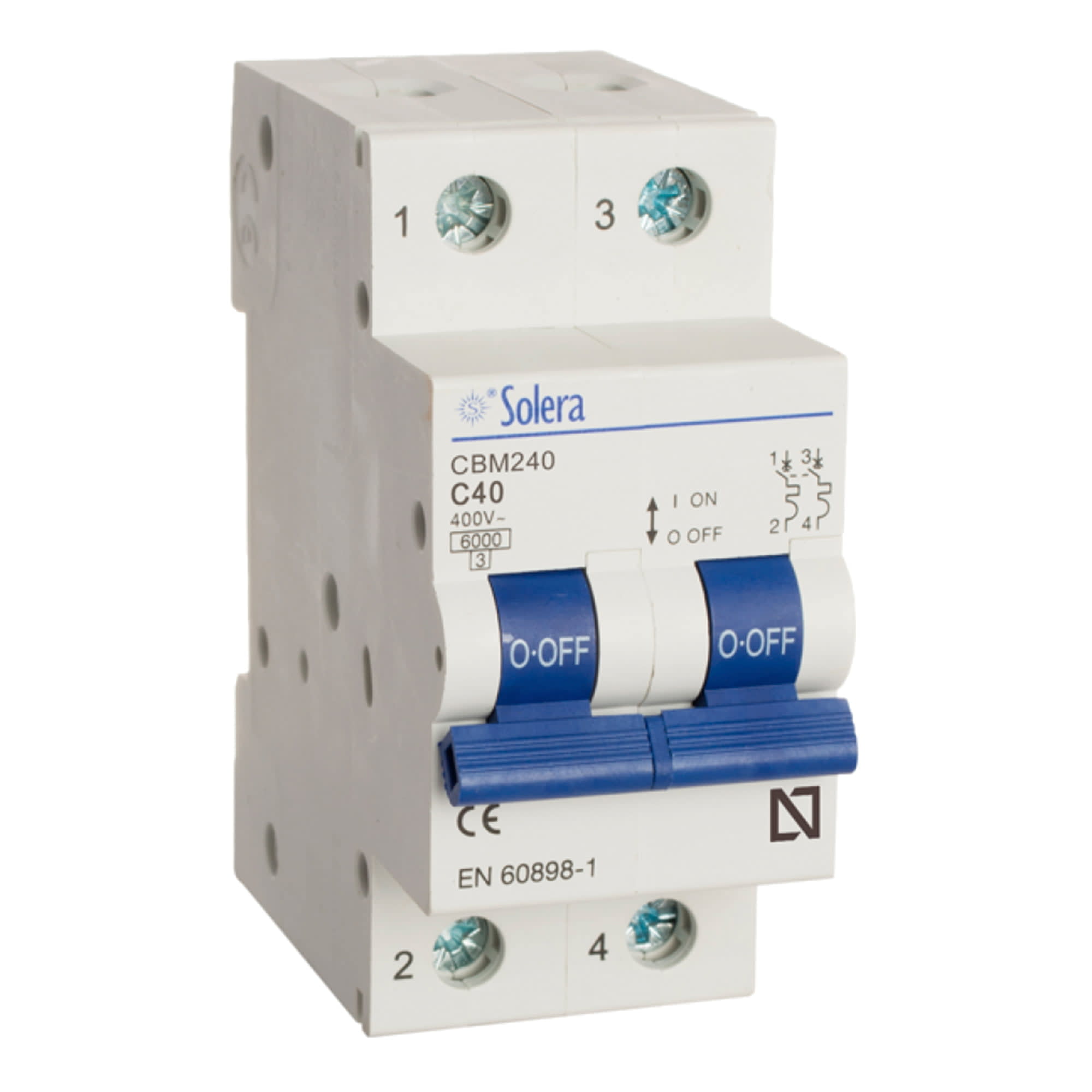 INTERRUPTOR TERMOMAGNETICO 2X40A SOLERA