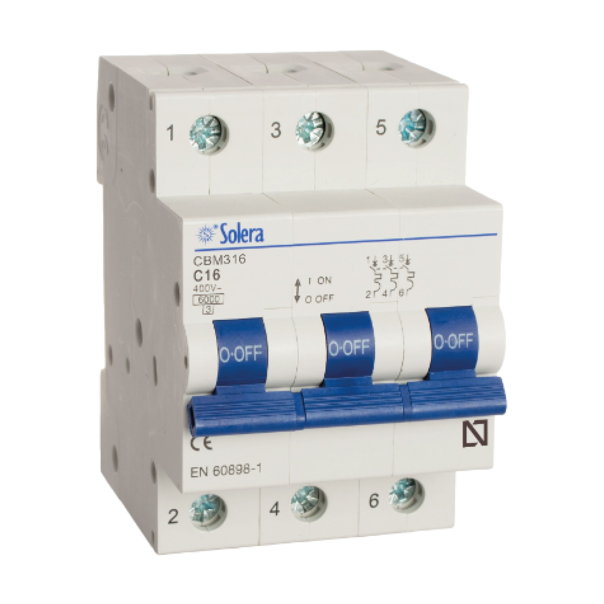 INTERRUPTOR TERMOMAGNETICO 3X16A SOLERA1