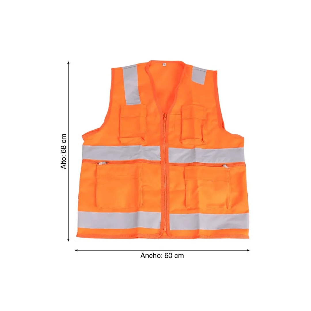 CHALECO MULTIBOLSILLO DRILL NARANJA TALLA M WERKEN2