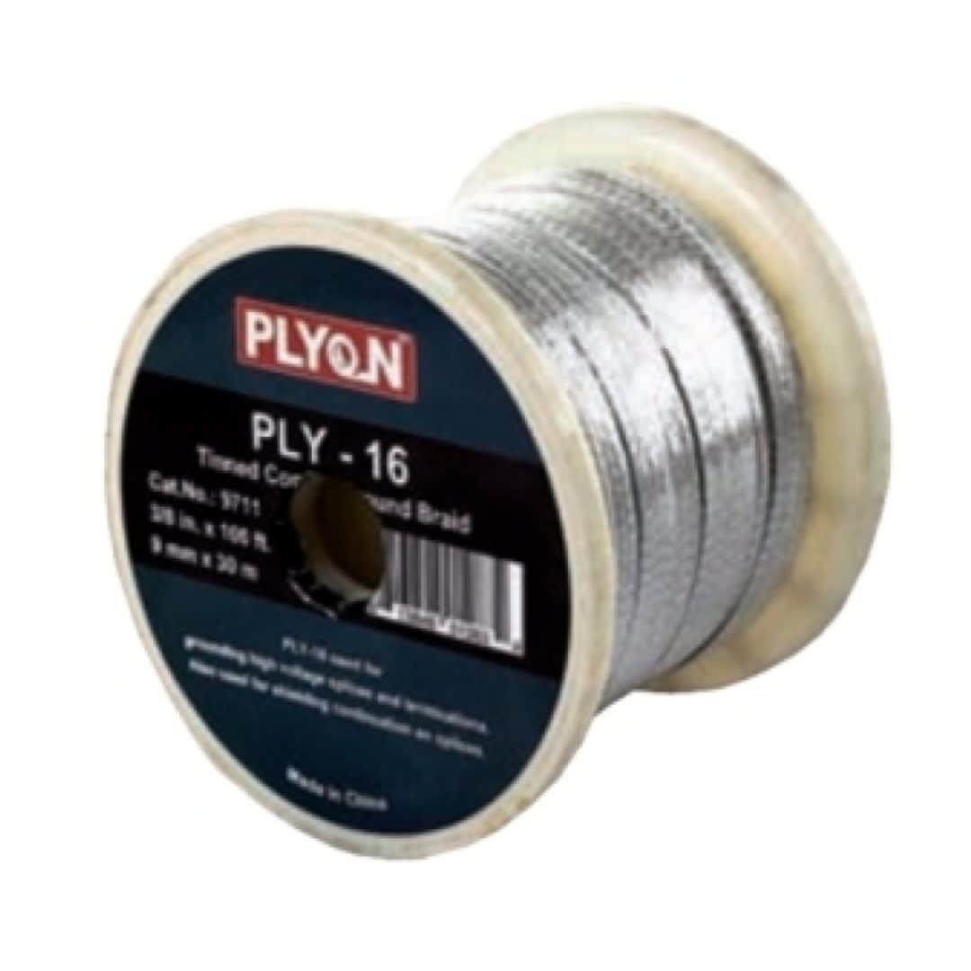 CINTA TRENZADA DE COBRE ESTAÑADO PLY-16 3/8X30M 9711 PLYON