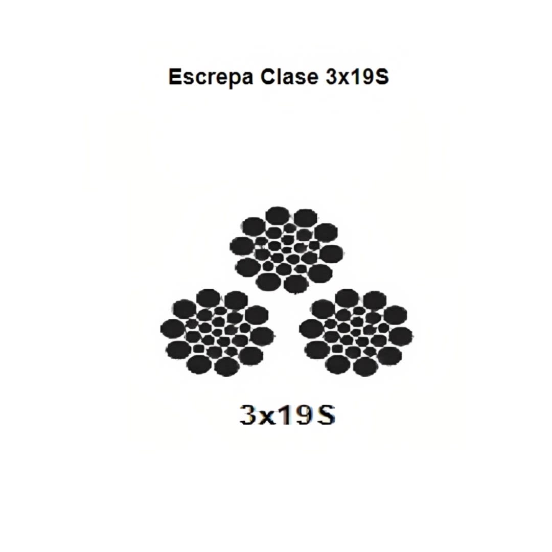 CABLE ESCREPA SLUSHER CL 3X19S 3/8'' CAMESA