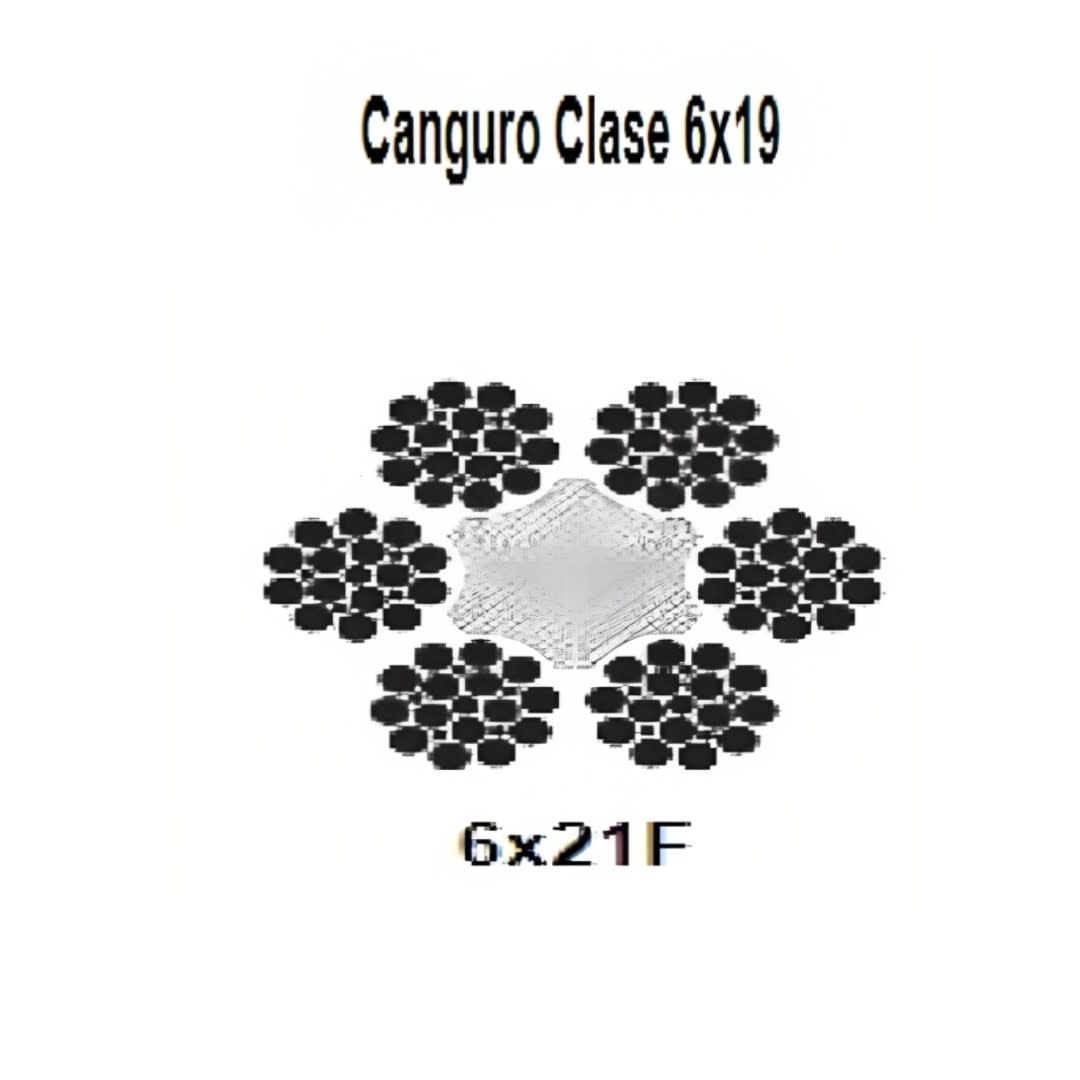 CABLE CANGURO CL 6X21F A/F NEGRO NO PREFORMADO 1/2'' CAMESA