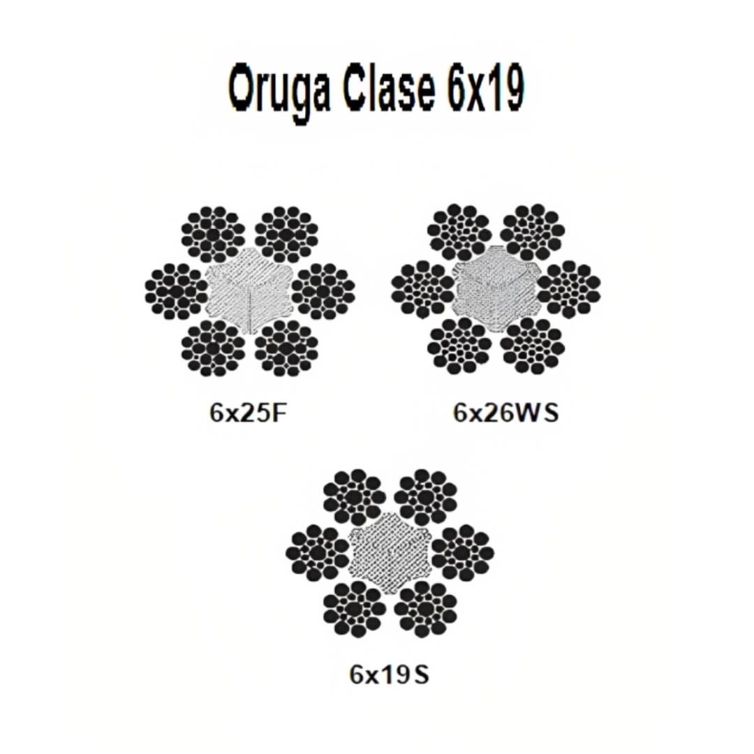 CABLE ORUGA CL 6X26WS A/A NEGRO 7/8'' CAMESA1