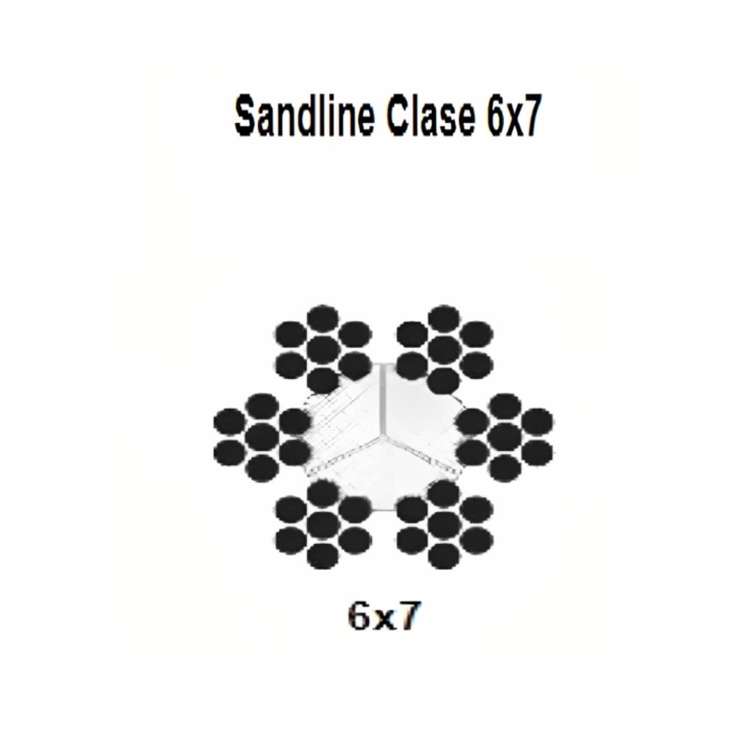 CABLE JIRAFA SANDLINE CL 6X7 A/F NEGRO 7/16'' CAMESA